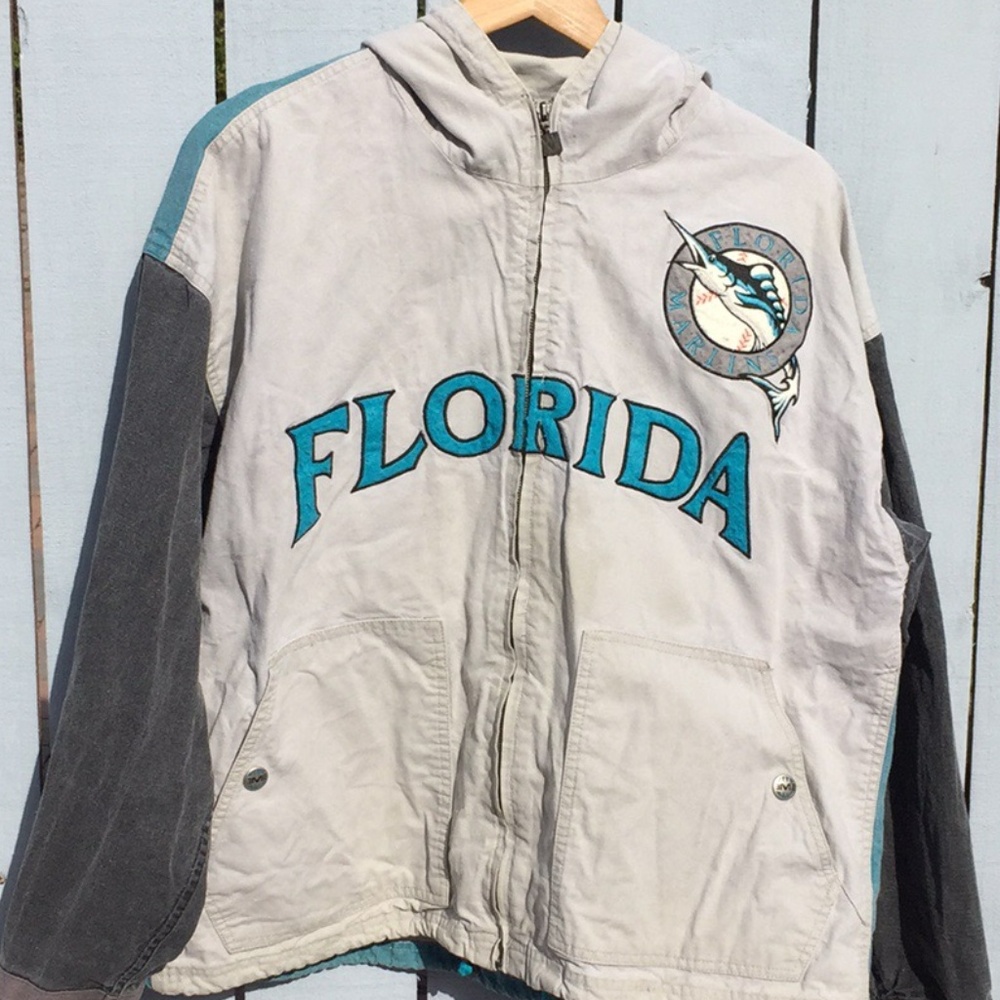 RARE Vintage Mirage MLB Florida Marlins Jacket L